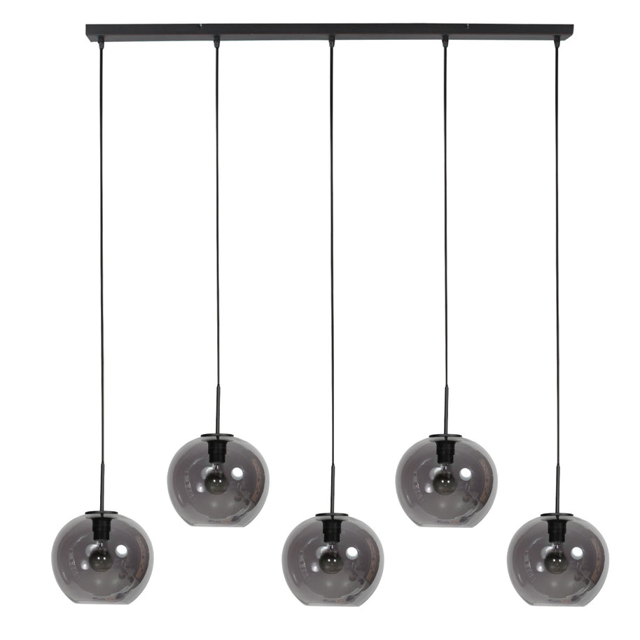 Sferio 4285ZW – langwerpige hanglamp met stijlvolle smoke glazen