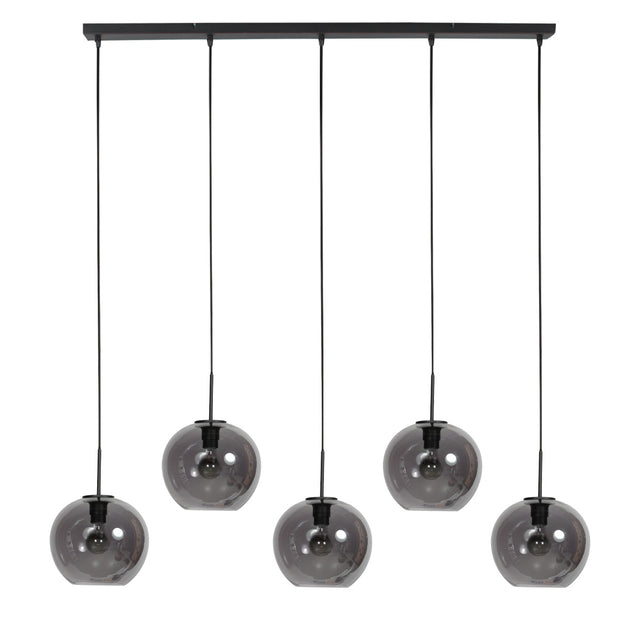 Sferio 4285ZW – langwerpige hanglamp met stijlvolle smoke glazen