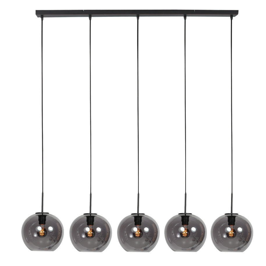 Sferio 4285ZW – langwerpige hanglamp met stijlvolle smoke glazen