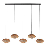Hanglamp Aurelio 4286ZW – 5-lichts balk met ufo glas