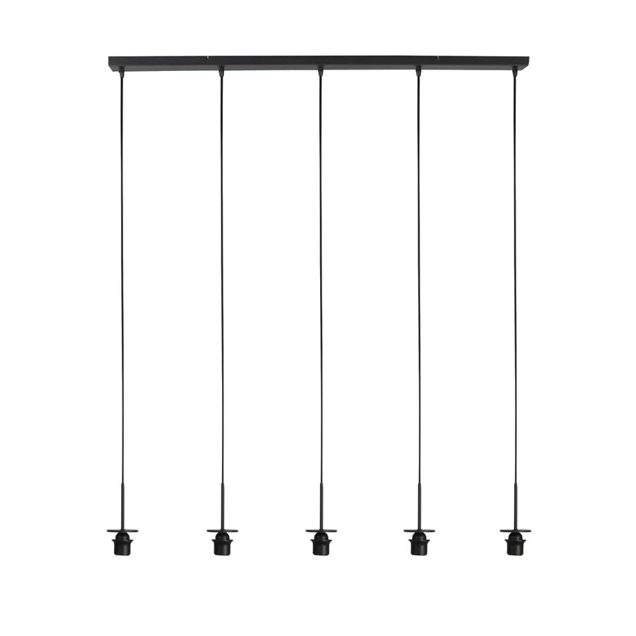 Hanglamp Aurelio 4286ZW – 5-lichts balk met ufo glas