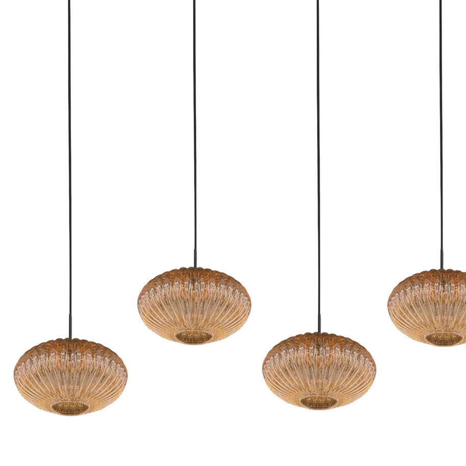 Hanglamp Aurelio 4286ZW – 5-lichts balk met ufo glas