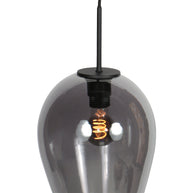 Hanglamp Drovia 4289ZW met gerookt glas, warme blikvanger