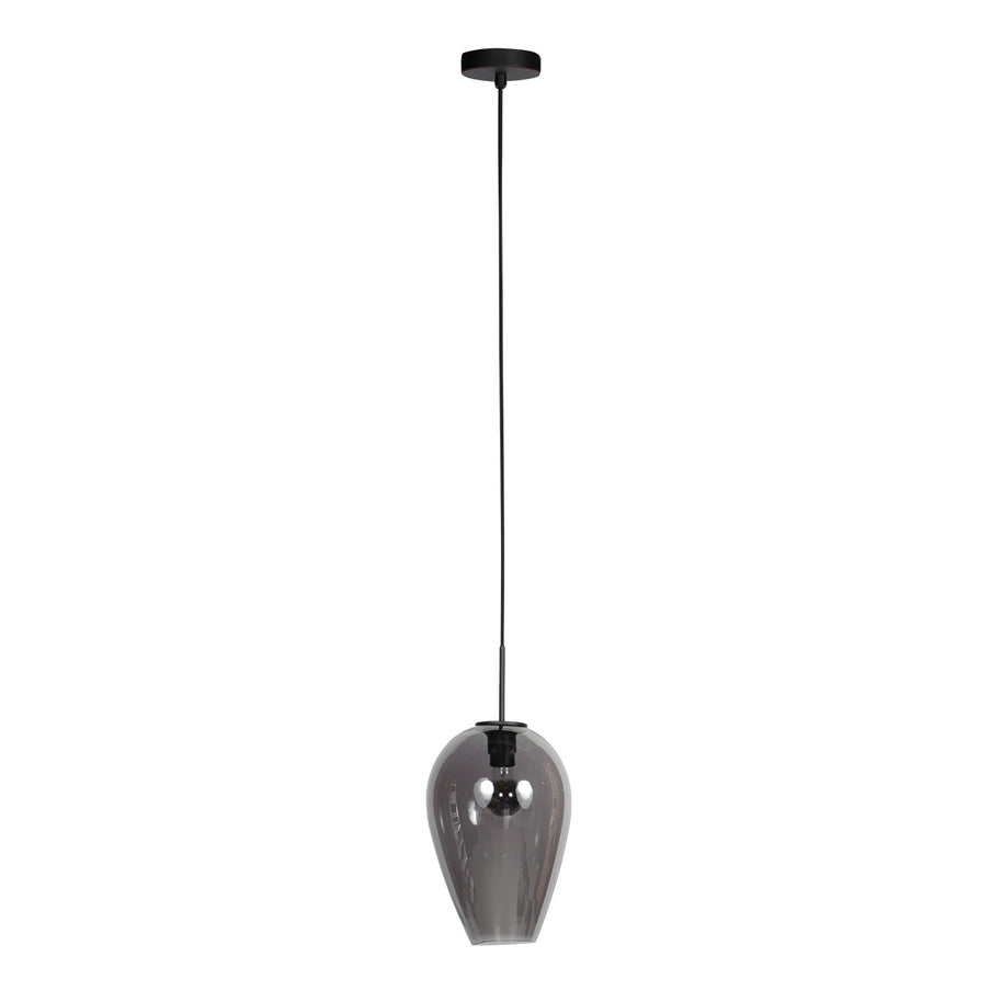 Hanglamp Drovia 4289ZW met gerookt glas, warme blikvanger