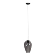 Hanglamp Drovia 4289ZW met gerookt glas, warme blikvanger