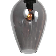 Hanglamp Drovia 4289ZW met gerookt glas, warme blikvanger