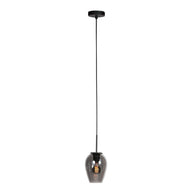 Hanglamp Drovia 4290ZW met rookglas, stijlvol compact ontwerp