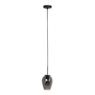 Hanglamp Drovia 4290ZW met rookglas, stijlvol compact ontwerp