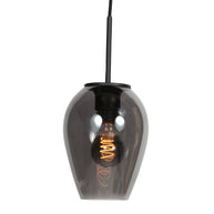 Hanglamp Drovia 4290ZW met rookglas, stijlvol compact ontwerp