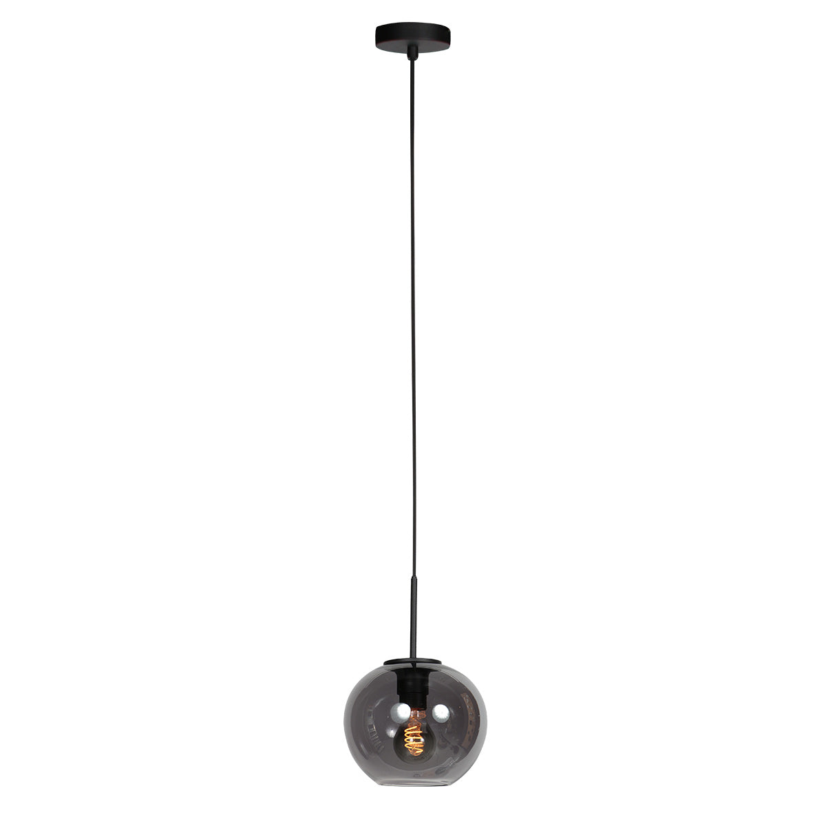 Sferio 4291ZW hanglamp met rookglas en elegante pendel