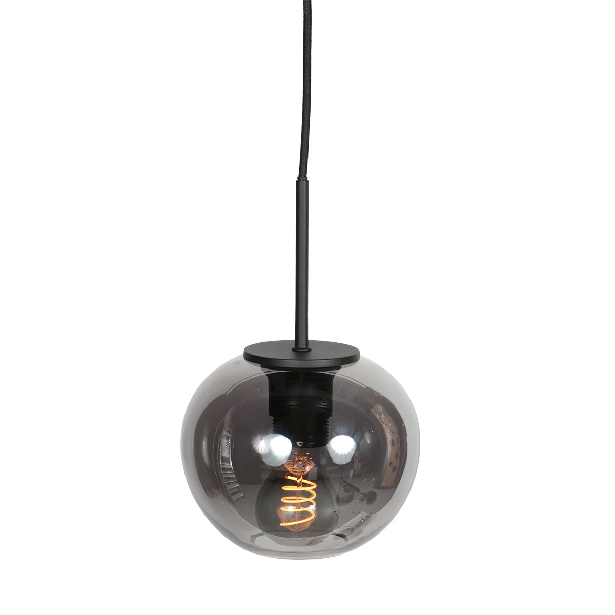 Sferio 4291ZW hanglamp met rookglas en elegante pendel