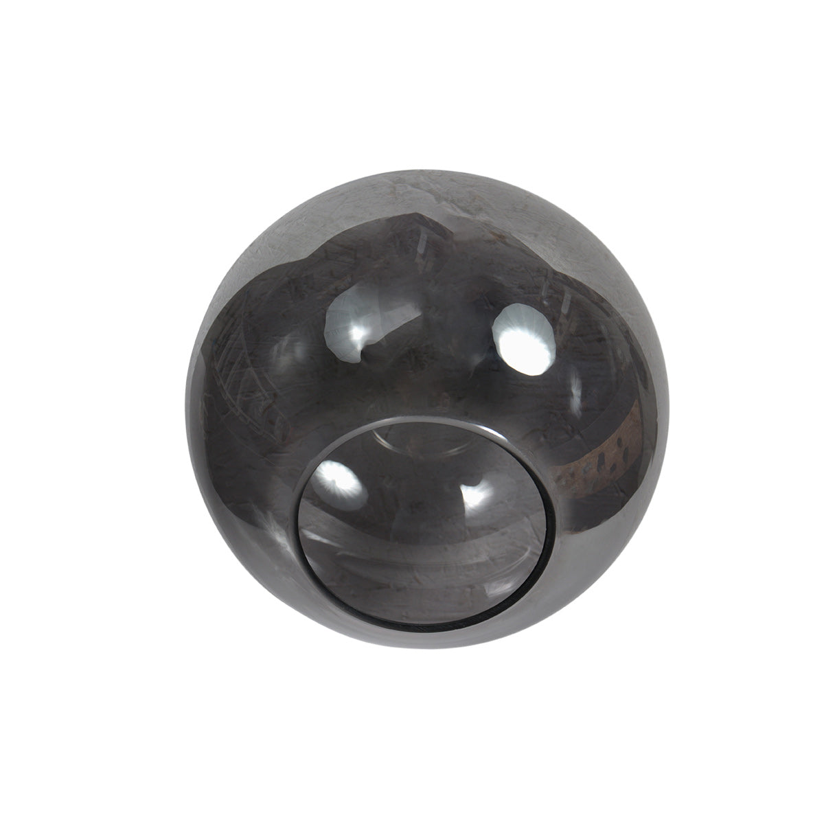 Sferio 4292ZW – Zwarte hanglamp met bolvormig gerookt glas van Ø 20 cm