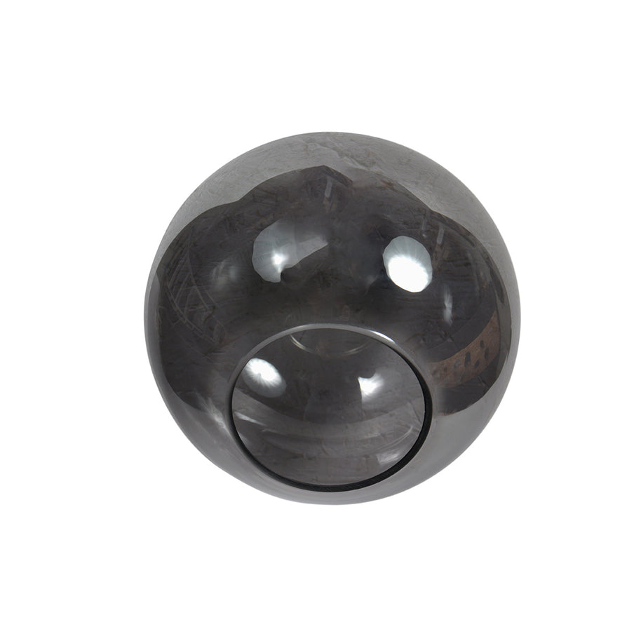 Sferio 4292ZW – Zwarte hanglamp met bolvormig gerookt glas van Ø 20 cm