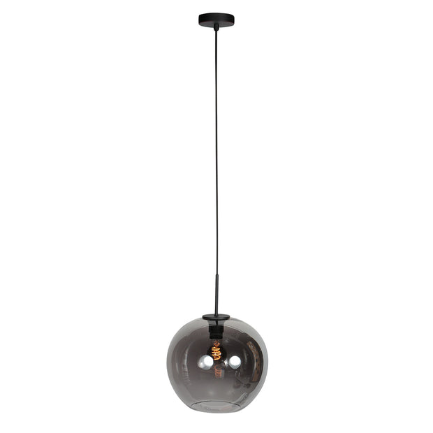 Sferio 4294ZW hanglamp met bolvormig smoke glas van Ø25 cm