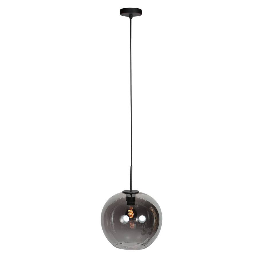 Sferio 4294ZW hanglamp met bolvormig smoke glas van Ø25 cm