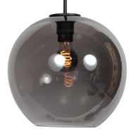 Sferio 4294ZW hanglamp met bolvormig smoke glas van Ø25 cm