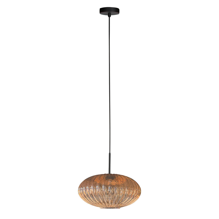 Hanglamp Aurelio 4295ZW – pendel met ufo amber glas