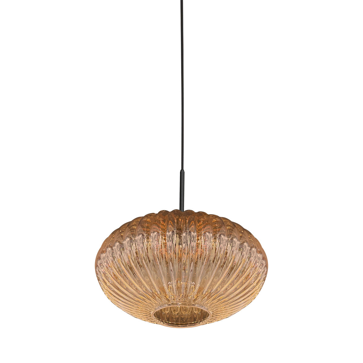 Hanglamp Aurelio 4295ZW – pendel met ufo amber glas