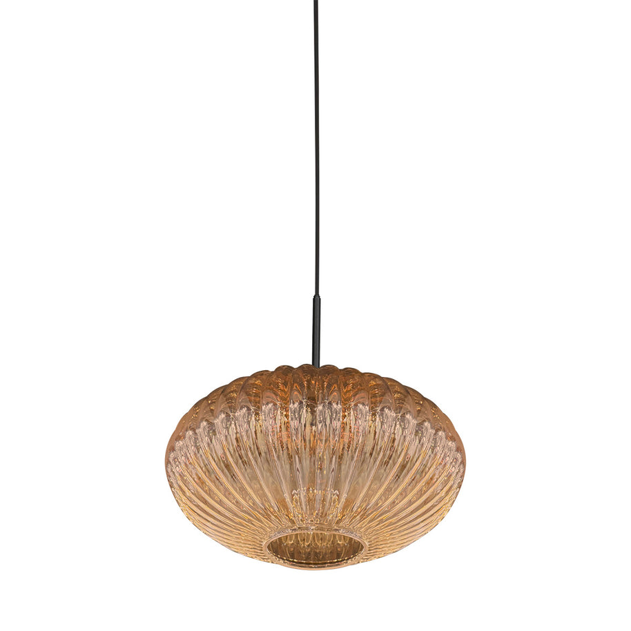 Hanglamp Aurelio 4295ZW – pendel met ufo amber glas
