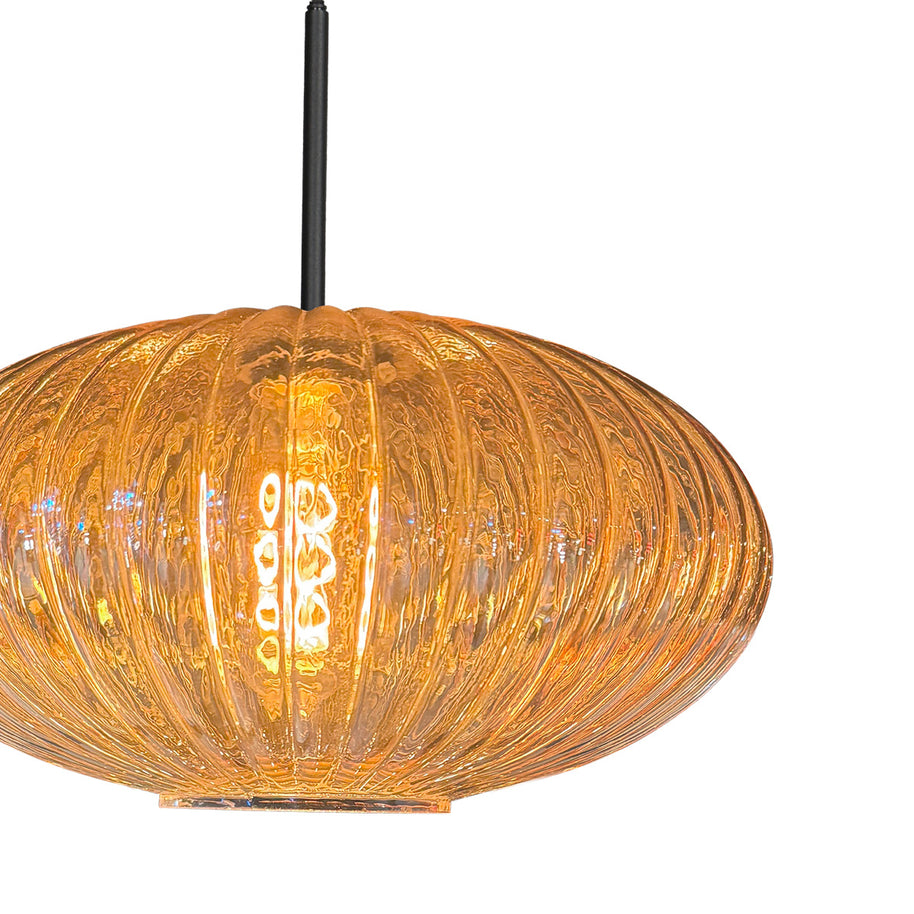 Hanglamp Aurelio 4295ZW – pendel met ufo amber glas