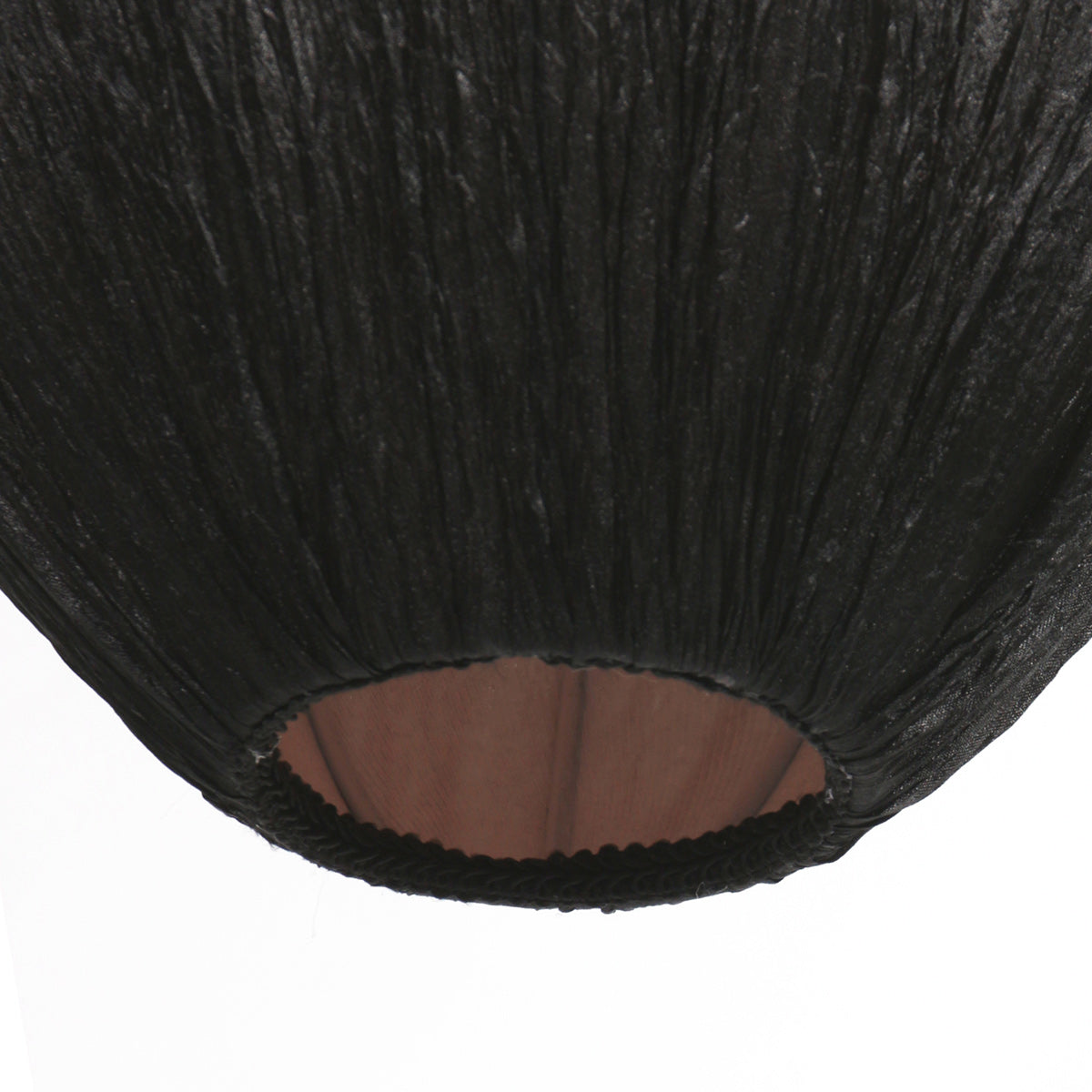 Hanglamp Silura 4297ZW 1-lichts met zwart linnen kapje