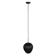 Hanglamp Silura 4297ZW 1-lichts met zwart linnen kapje