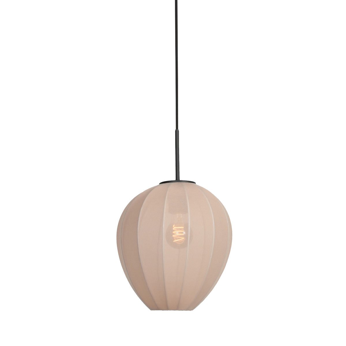 Hanglamp Silura 4298ZW 1-lichts met crème linnen kapje