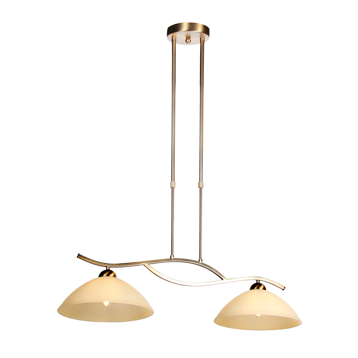 Anthea 4325BR – klassieke hanglamp met amberkleurig glas