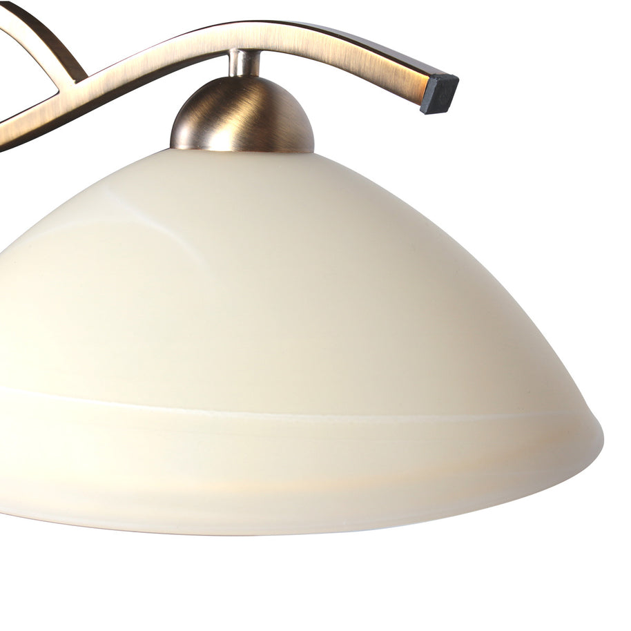 Anthea 4325BR – klassieke hanglamp met amberkleurig glas