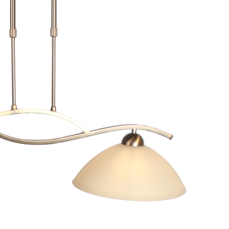 Anthea 4325BR – klassieke hanglamp met amberkleurig glas