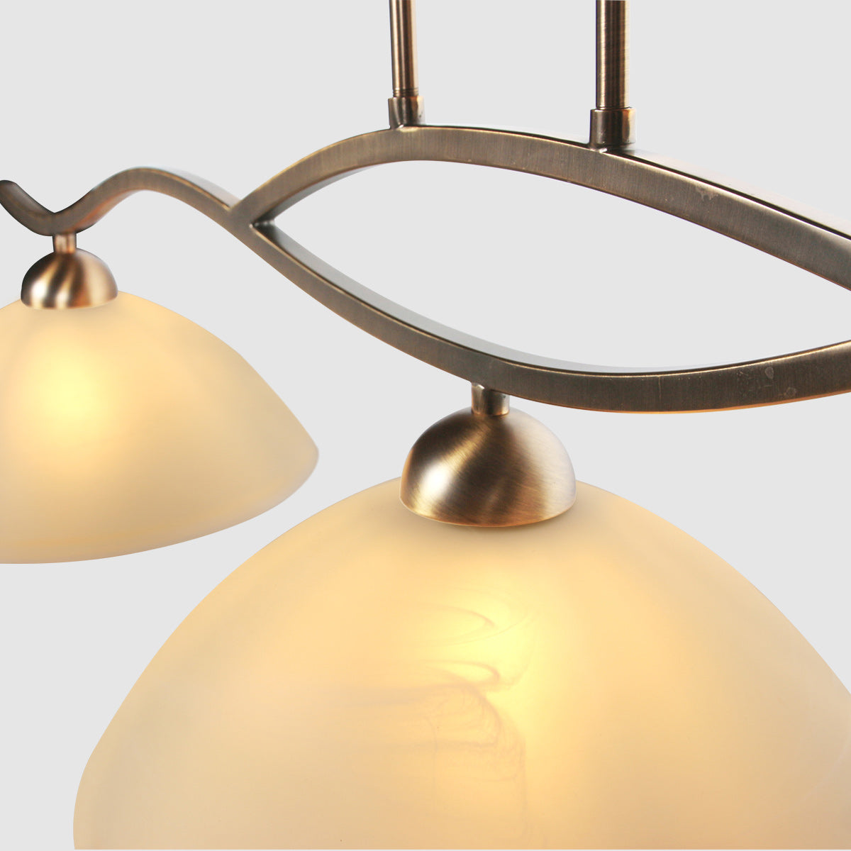 Anthea 4326BR – klassieke hanglamp met drie amberkleurige glazen