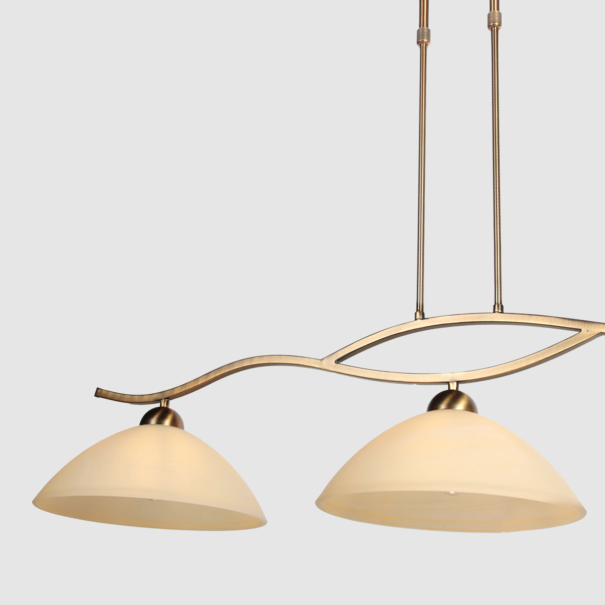 Anthea 4326BR – klassieke hanglamp met drie amberkleurige glazen