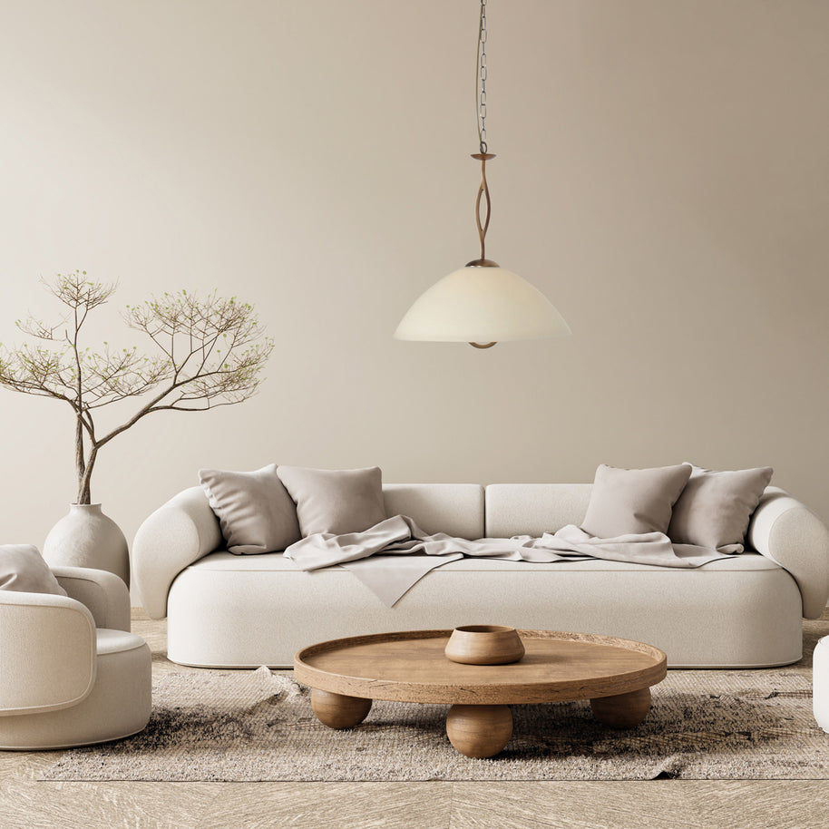 Anthea 4327BR – klassieke hanglamp met marmerlook glas