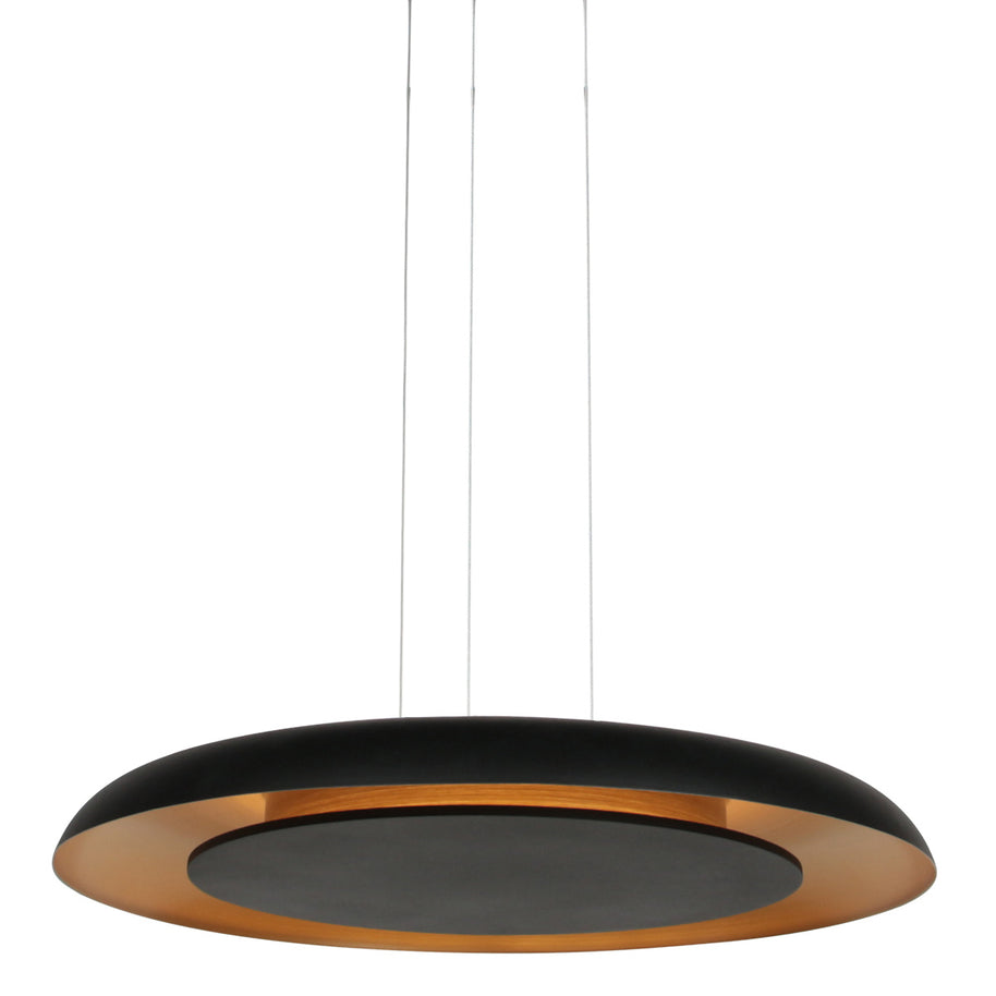 Golden Veil 4332ZW – elegante zwarte hanglamp met gouden binnenzijde