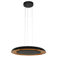 Golden Veil 4332ZW – elegante zwarte hanglamp met gouden binnenzijde