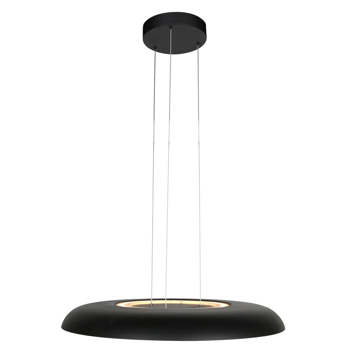 Golden Veil 4332ZW – elegante zwarte hanglamp met gouden binnenzijde