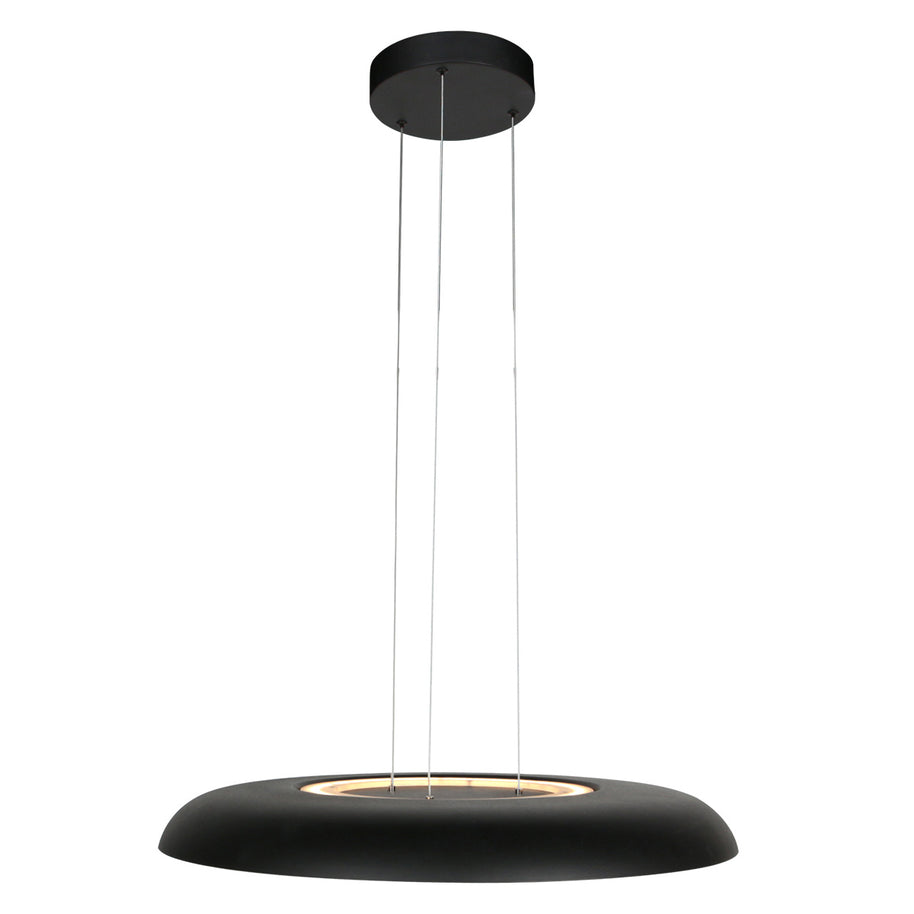 Golden Veil 4332ZW – elegante zwarte hanglamp met gouden binnenzijde