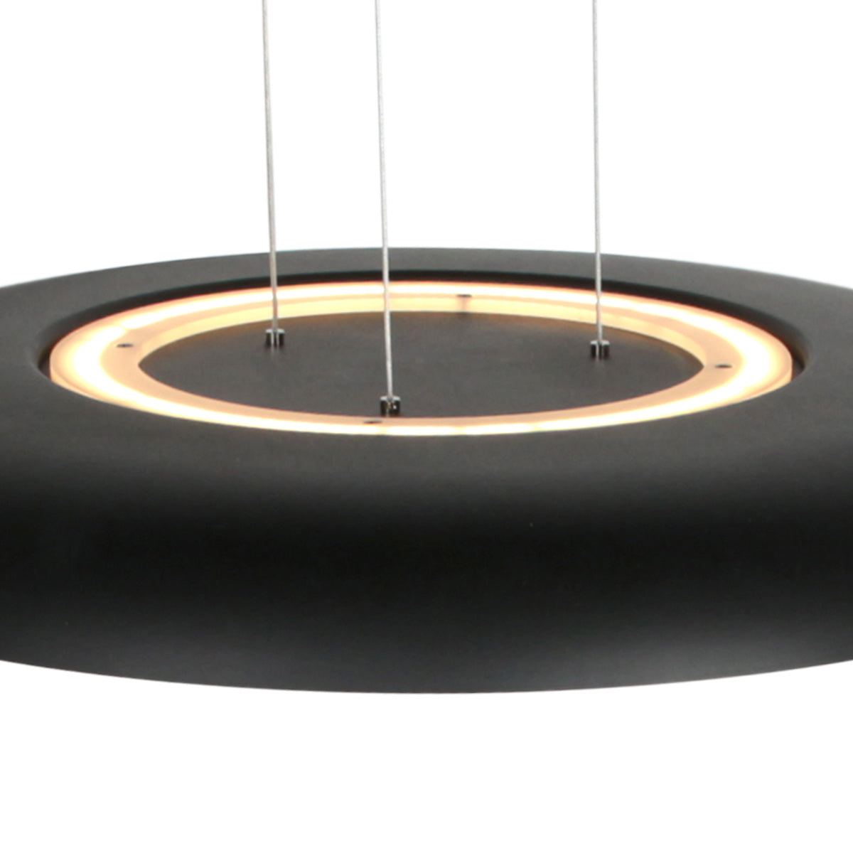 Golden Veil 4332ZW – elegante zwarte hanglamp met gouden binnenzijde