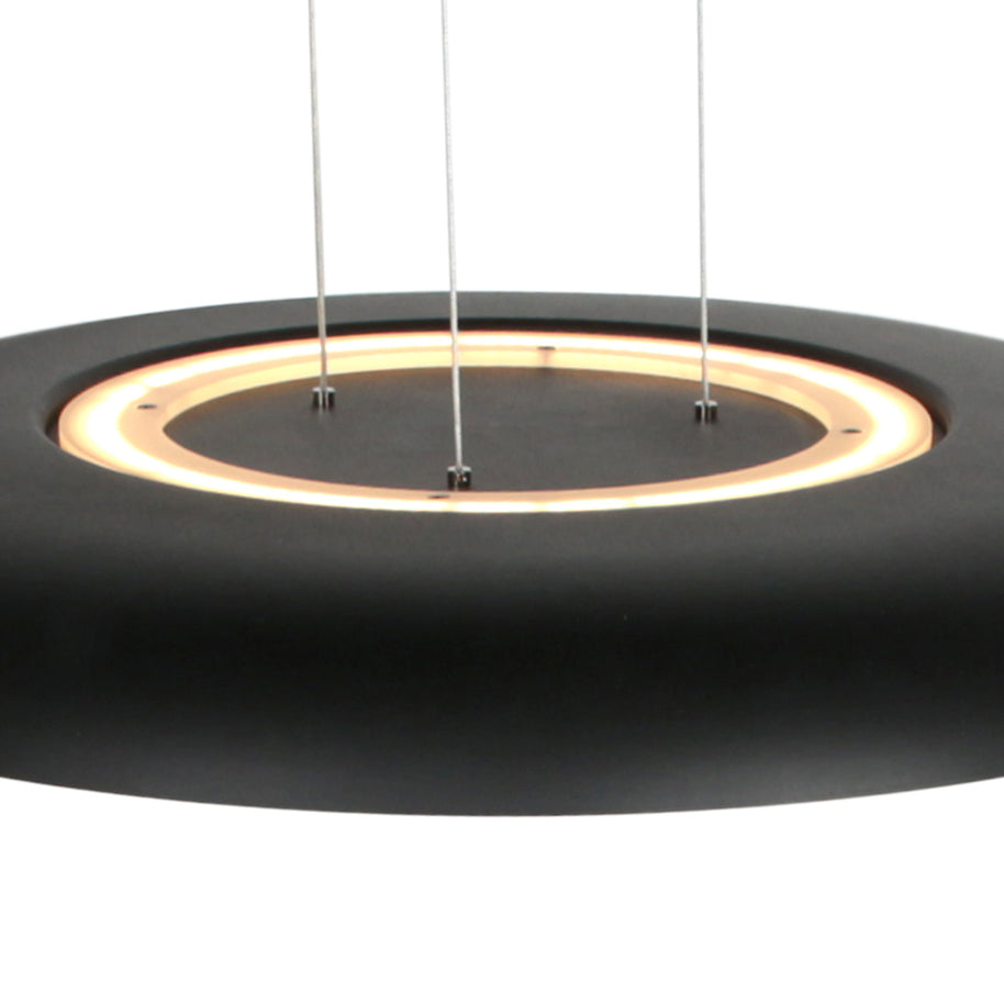 Golden Veil 4332ZW – elegante zwarte hanglamp met gouden binnenzijde