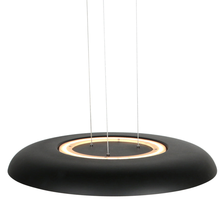 Golden Veil 4332ZW – elegante zwarte hanglamp met gouden binnenzijde
