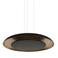 Golden Veil 4332ZW – elegante zwarte hanglamp met gouden binnenzijde