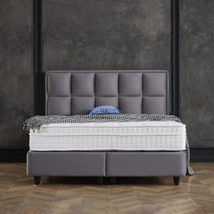Opbergboxspring Miami Velvet Antraciet 140x200