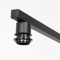 Zwarte 3-lichts hanglamp Stang 4363ZW met beige kappen in kurkstructuur