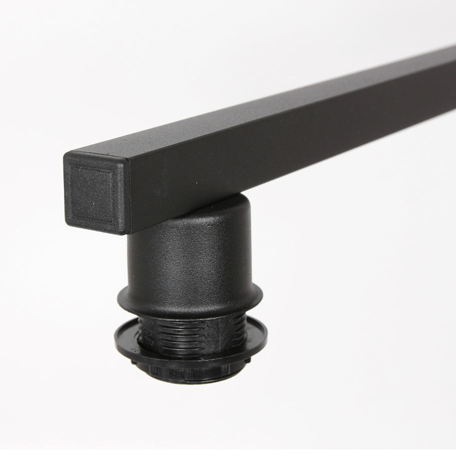 Zwarte 3-lichts hanglamp Stang 4363ZW met beige kappen in kurkstructuur