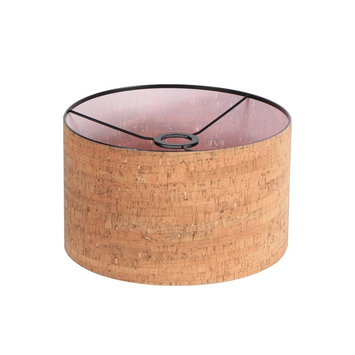 Zwarte 3-lichts hanglamp Stang 4363ZW met beige kappen in kurkstructuur