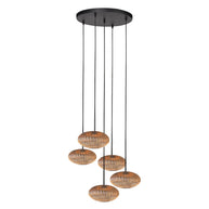 Hanglamp Aurelio 4383ZW – 5-lichts armatuur met ufo-glas