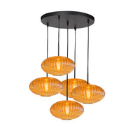 Hanglamp Aurelio 4383ZW – 5-lichts armatuur met ufo-glas