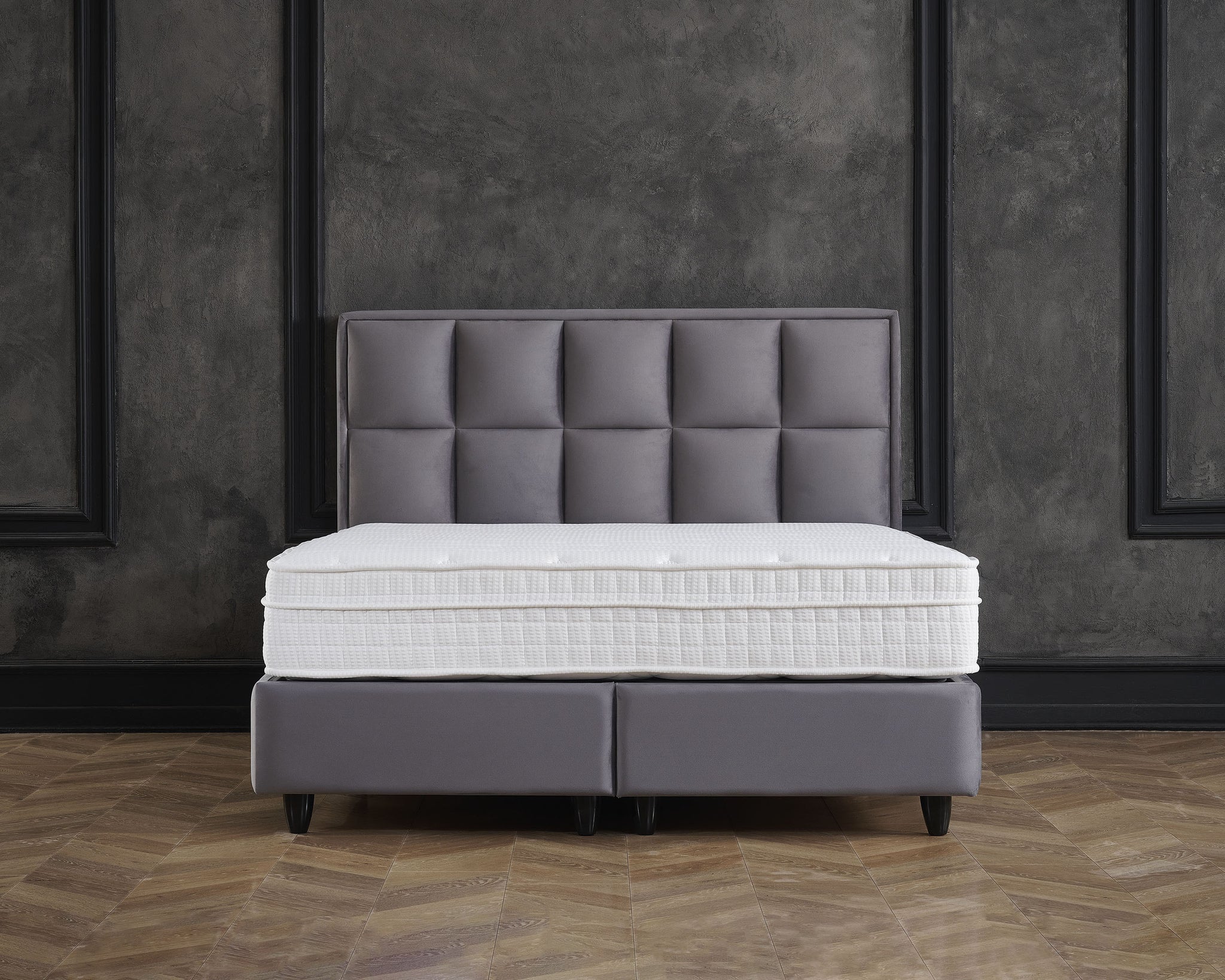 Opbergboxspring Miami Velvet Antraciet 160x200