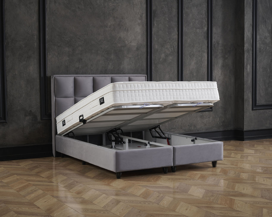 Opbergboxspring Miami Velvet Antraciet 160x200