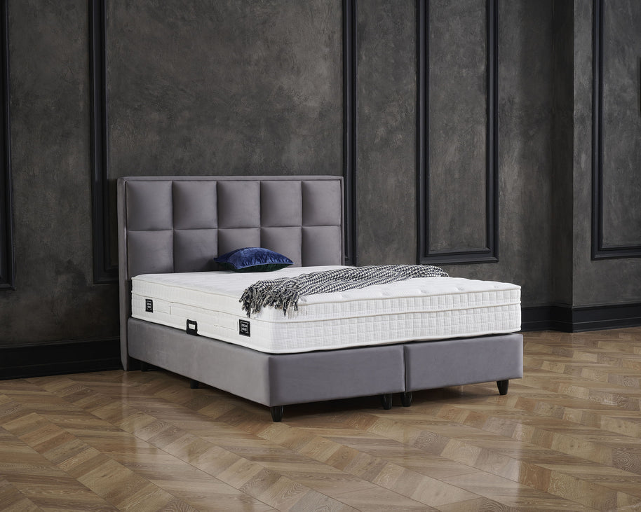 Opbergboxspring Miami Velvet Antraciet 180x200